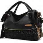 Tassels Sequined Leopard Handbag Shoulder Bag [..