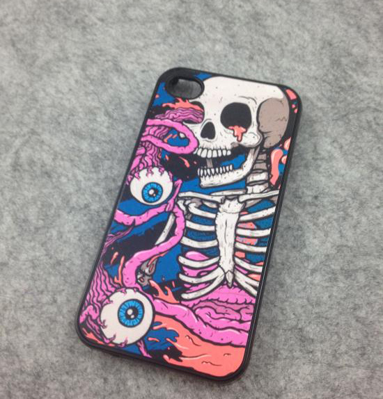 Skeletons Out Eyeballs Hard Cover Case For Iphone 4/4s [grhmf2100012]